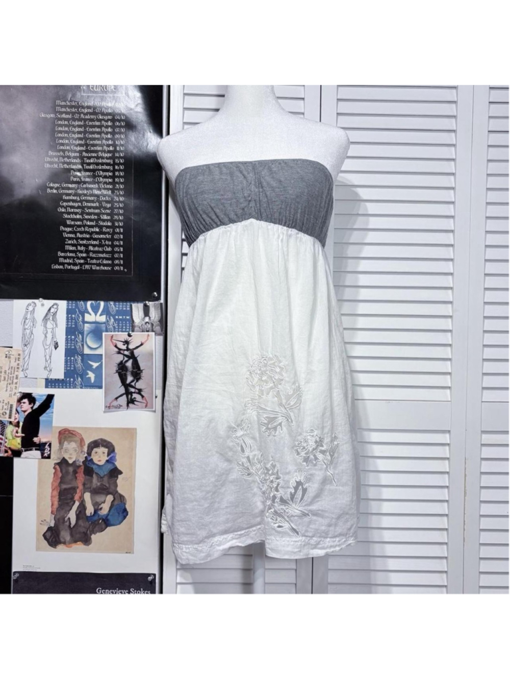 Strapless babydoll dress